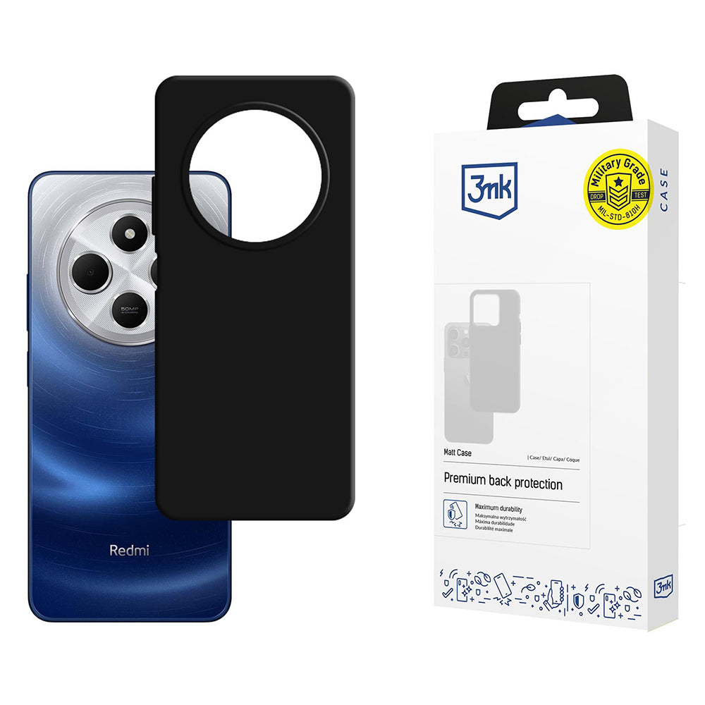 Coque pour Xiaomi Poco C75 / Redmi 14C, 3MK, Noir Mat