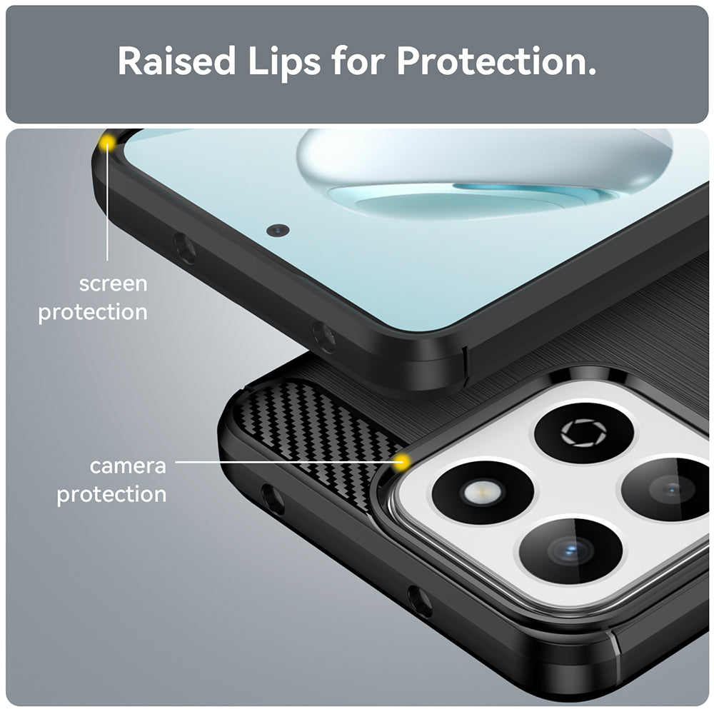 Coque pour Xiaomi Poco C75 / Redmi 14C, Techsuit, Carbone, Noire
