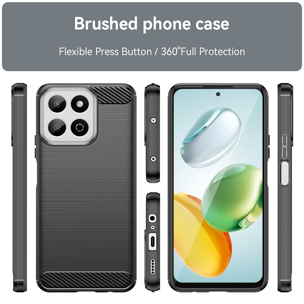 Coque pour Xiaomi Poco C75 / Redmi 14C, Techsuit, Carbone, Noire