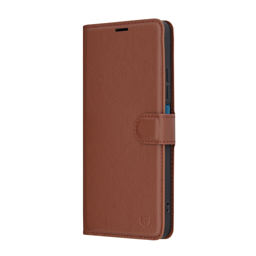 Case for Xiaomi Poco C75 / Redmi 14C, Techsuit, Leather Folio, Brown