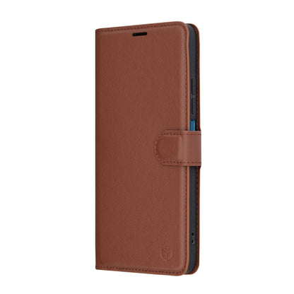 Case for Xiaomi Poco C75 / Redmi 14C, Techsuit, Leather Folio, Brown
