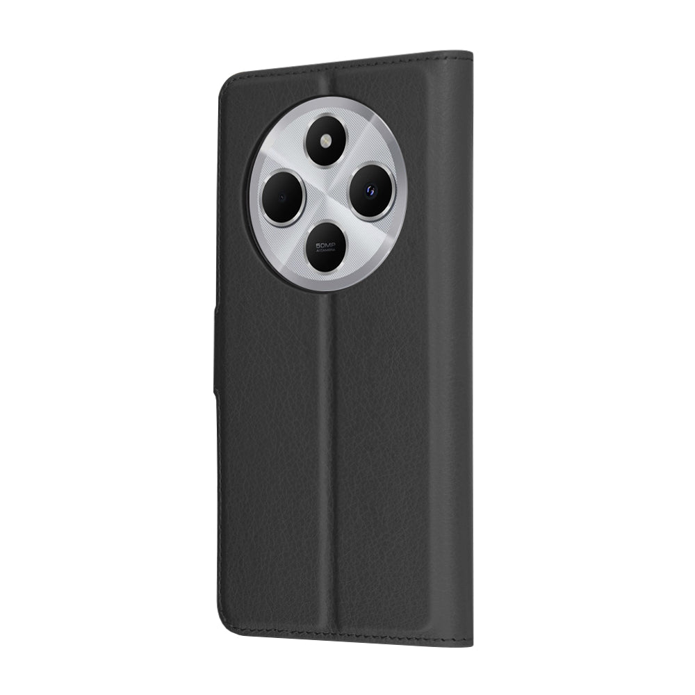 Case for Xiaomi Poco C75 / Redmi 14C, Techsuit, Leather Folio, Black