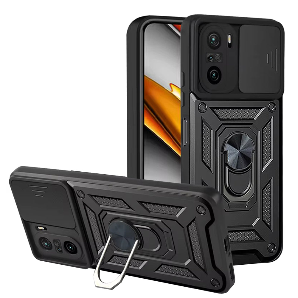 Coque pour Xiaomi Poco F3 / Mi 11i, Techsuit, CamShield, Noire