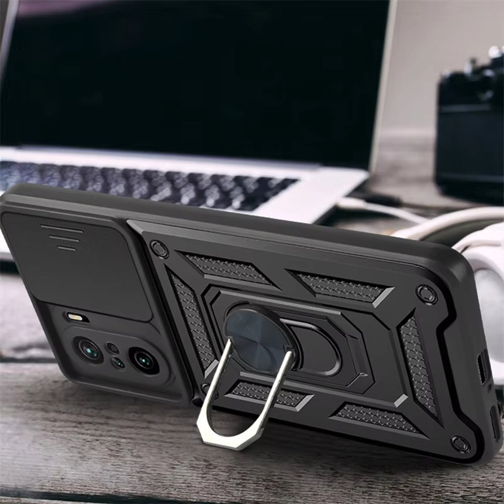 Coque pour Xiaomi Poco F3 / Mi 11i, Techsuit, CamShield, Noire
