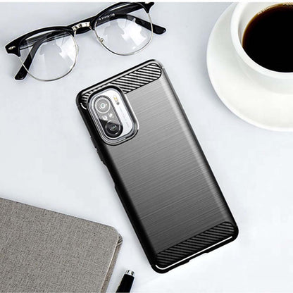 Coque pour Xiaomi Poco F3 / Mi 11i, Techsuit, Carbone, Noire
