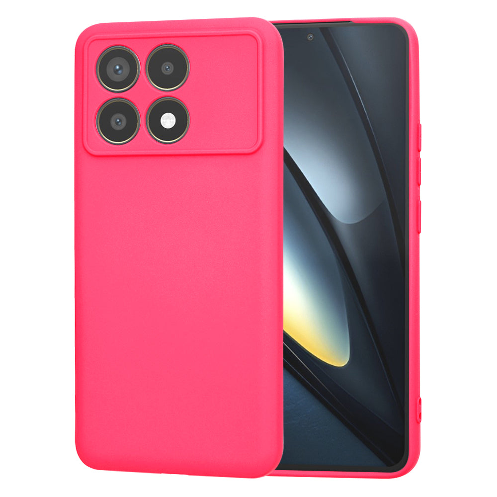 Hülle für Xiaomi Poco F6 Pro, Techsuit, SoftFlex, Dunkelrosa