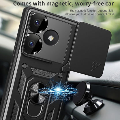 Hülle für Xiaomi Poco F6, Techsuit, CamShield, Schwarz