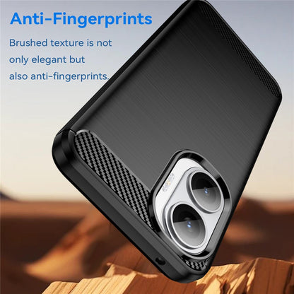 Hülle für Xiaomi Poco F7, Techsuit, Carbon, Schwarz