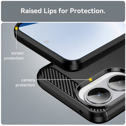 Hülle für Xiaomi Poco F7, Techsuit, Carbon, Schwarz