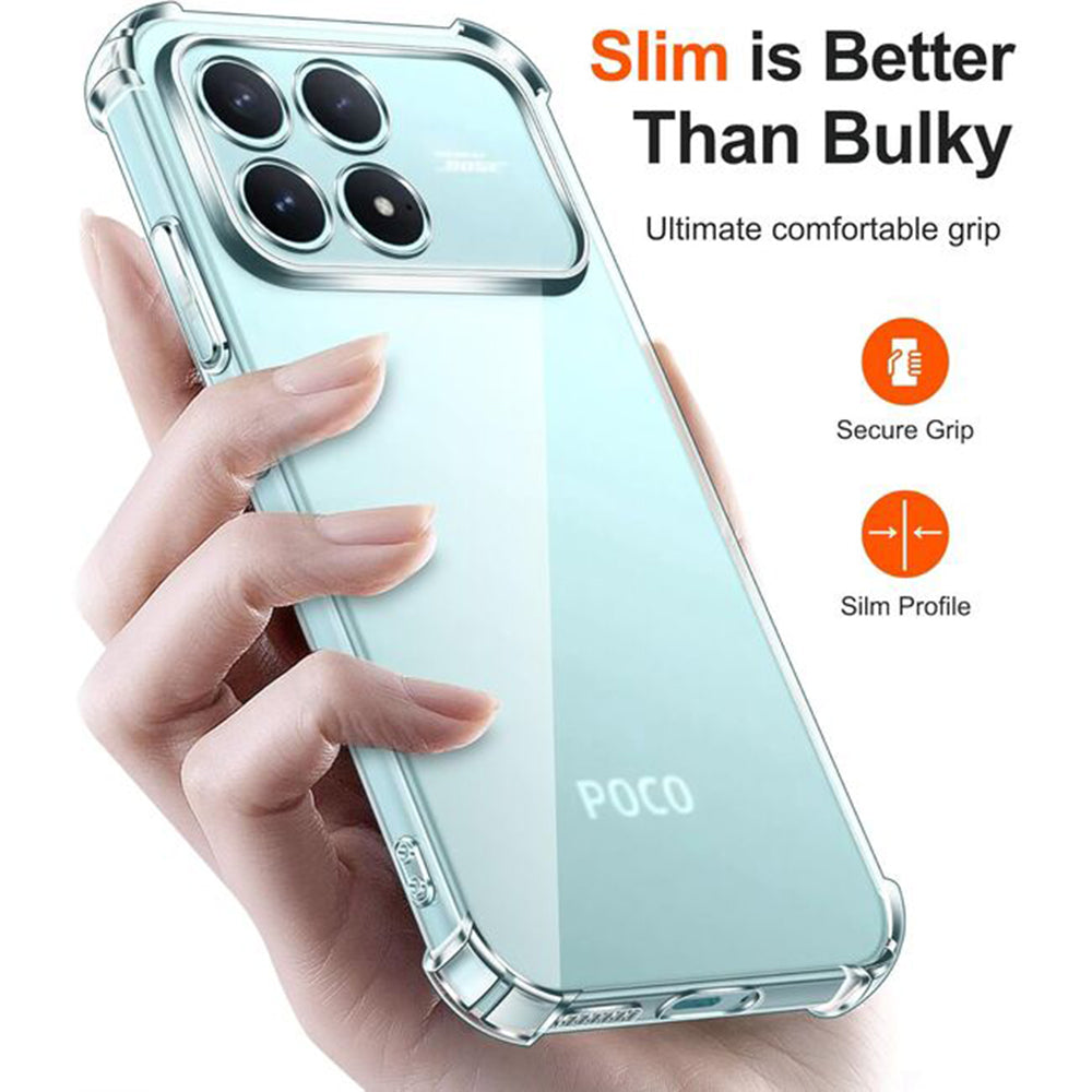 Étui pour Xiaomi Poco F8 Pro, Techsuit, Shockproof Clear, Transparent