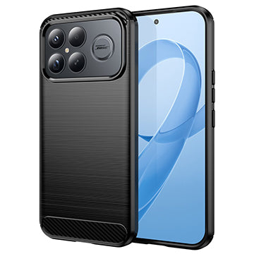 Hülle für Xiaomi Poco F8 Ultra, Techsuit, Carbon, Schwarz