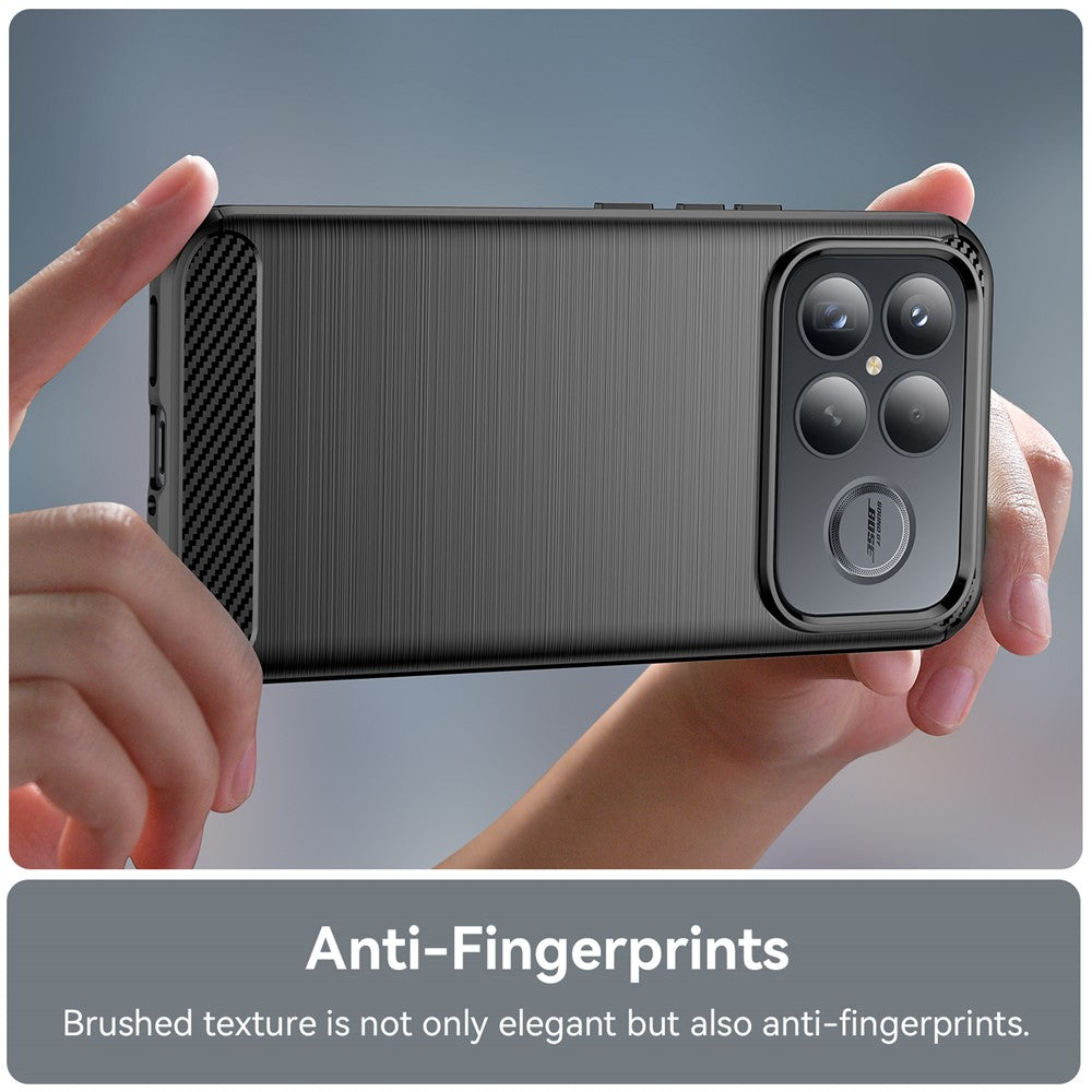 Hülle für Xiaomi Poco F8 Ultra, Techsuit, Carbon, Schwarz