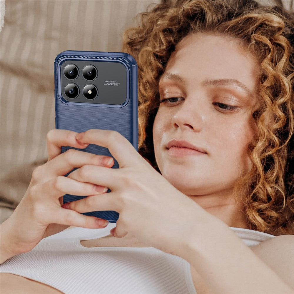 Coque pour Xiaomi Poco F9 Pro, Techsuit, Carbon, bleue