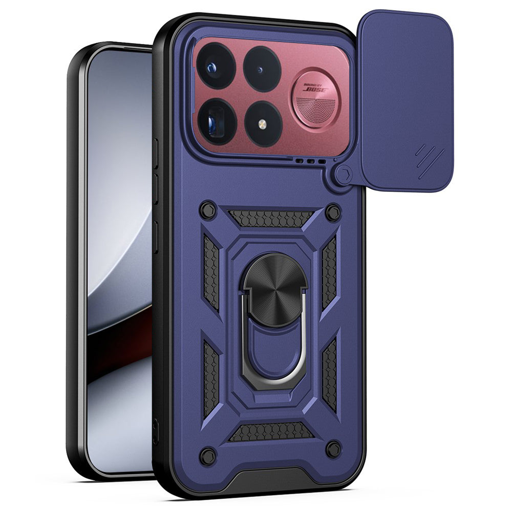 Coque pour Xiaomi Poco F9 Ultra, Techsuit, CamShield, bleue