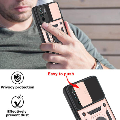 Coque pour Xiaomi Poco M5s / Redmi Note 10S / Note 10, Techsuit, CamShield, Noire
