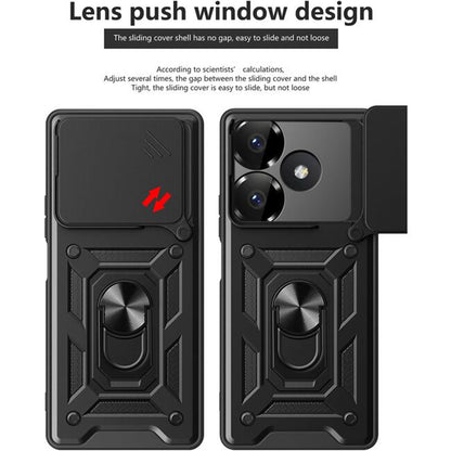 Coque pour Xiaomi Poco M6 4G / Redmi 13, Techsuit, CamShield, Noire
