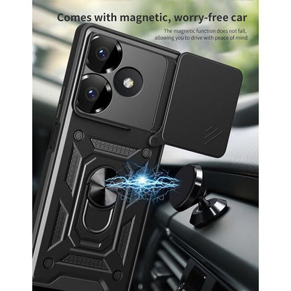 Coque pour Xiaomi Poco M6 4G / Redmi 13, Techsuit, CamShield, Noire