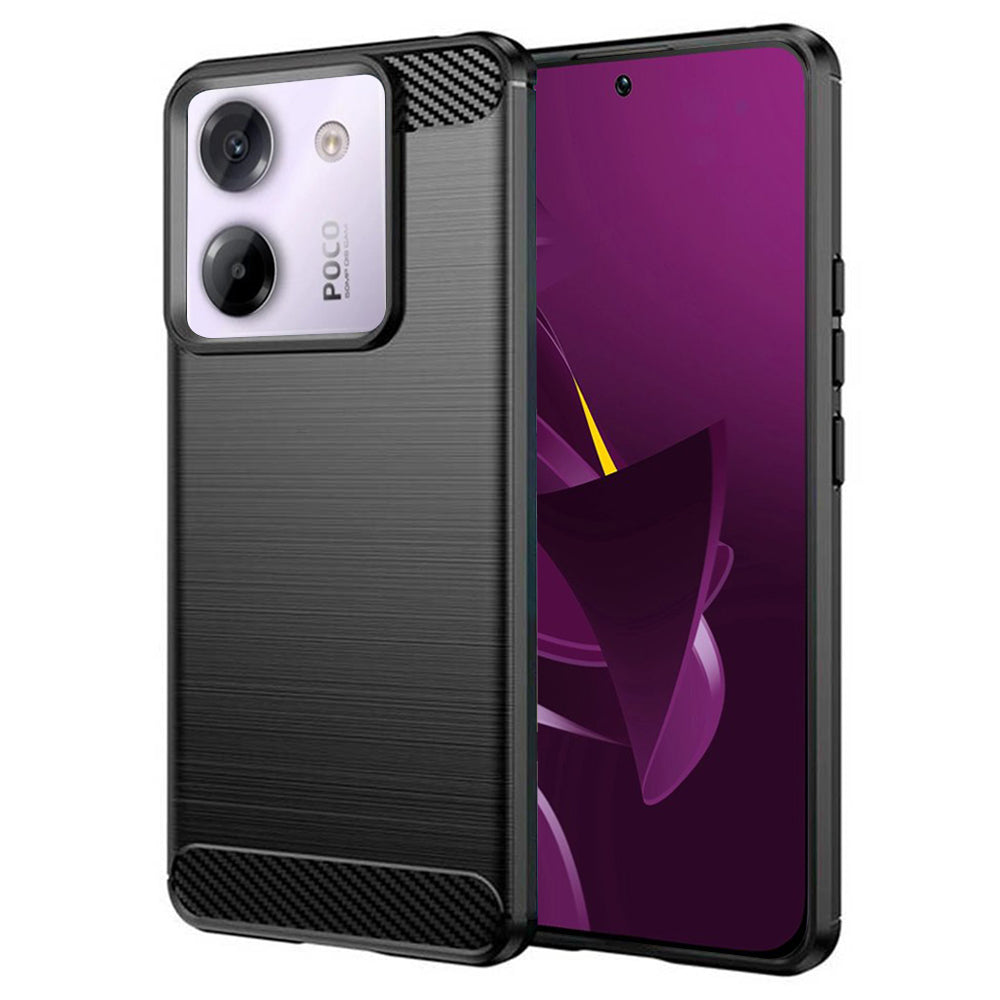 Hülle für Xiaomi Poco M7 Pro 5G, Techsuit, Carbon, Schwarz