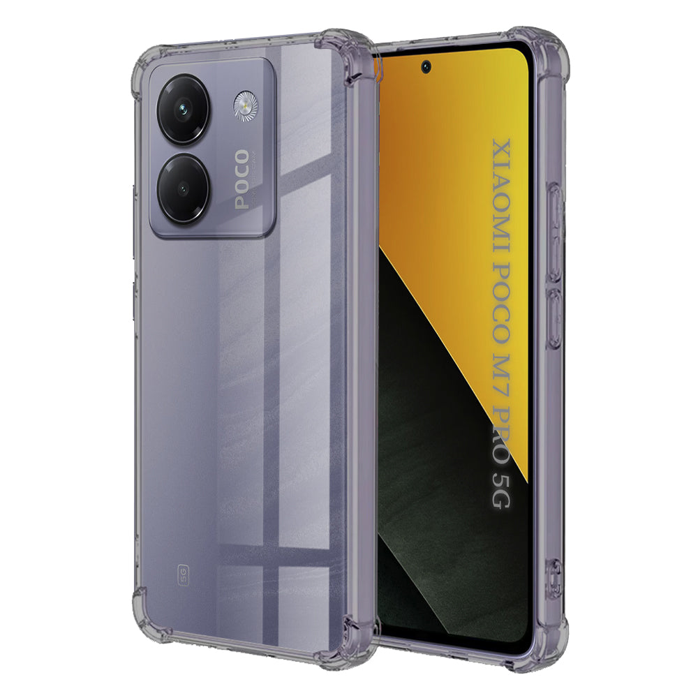 Case for Xiaomi Poco M7 Pro 5G, Techsuit, Shockproof Clear, Smoke