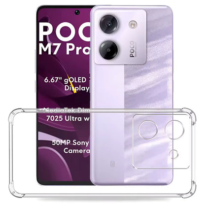 Coque pour Xiaomi Poco M7 Pro 5G, Techsuit, Antichoc Claire, Transparente