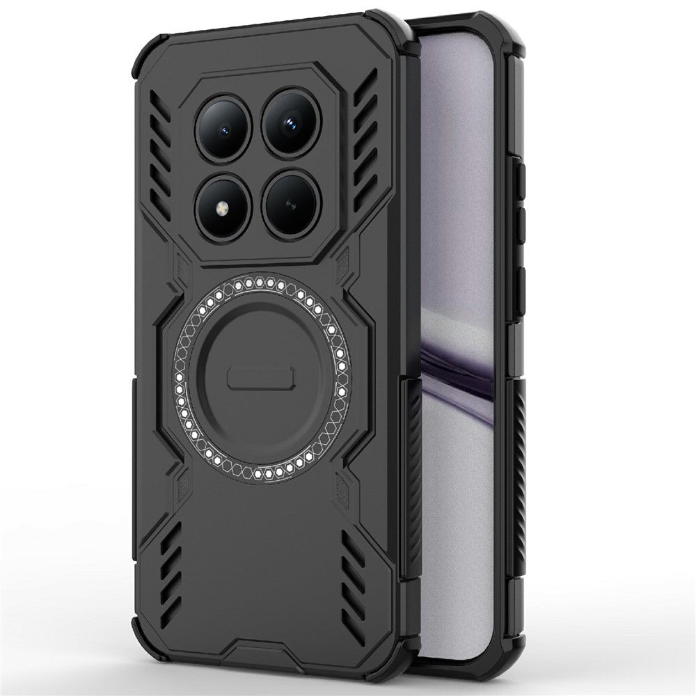 Coque MagSafe pour Xiaomi Poco M8 Pro / Redmi Note 15 Pro+ 5G, Techsuit, ArmorMag, Noire