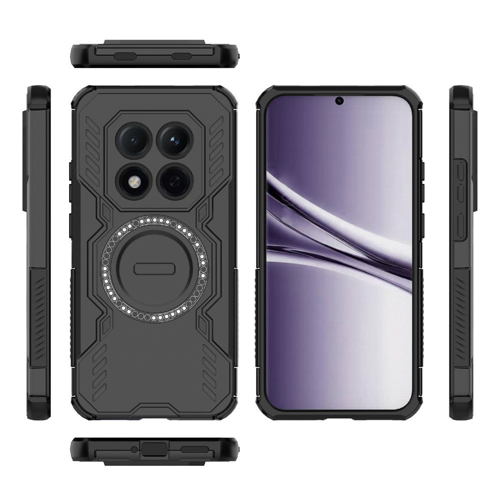 Coque MagSafe pour Xiaomi Poco M8 Pro / Redmi Note 15 Pro+ 5G, Techsuit, ArmorMag, Noire