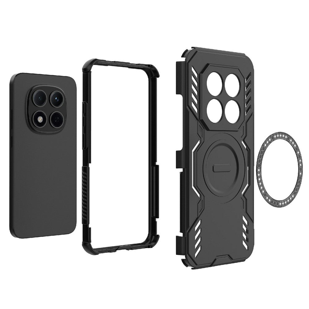 Coque MagSafe pour Xiaomi Poco M8 Pro / Redmi Note 15 Pro+ 5G, Techsuit, ArmorMag, Noire