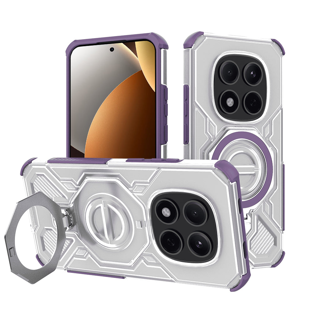 Hülle für Xiaomi Poco M8 Pro / Redmi Note 15 Pro+ 5G, Techsuit, Carbon Shield Pro, Lila