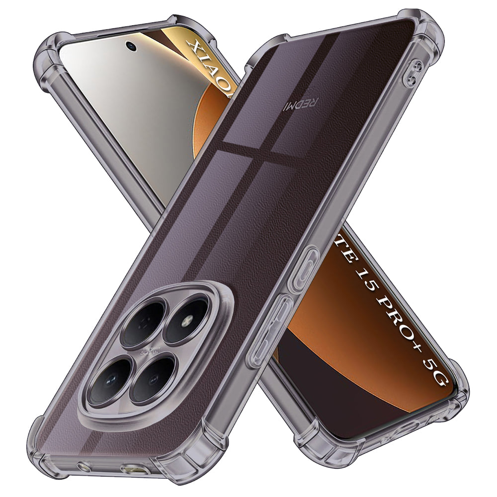 Étui pour Xiaomi Poco M8 Pro / Redmi Note 15 Pro+ 5G, Techsuit, Shockproof Clear, Noir