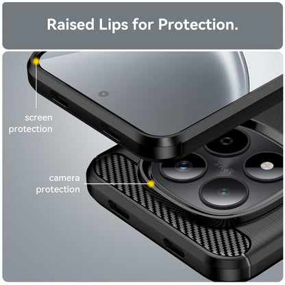Hülle für Xiaomi Poco M8 / Redmi Note 15 5G / Note 15 4G, Techsuit, Carbon, Schwarz