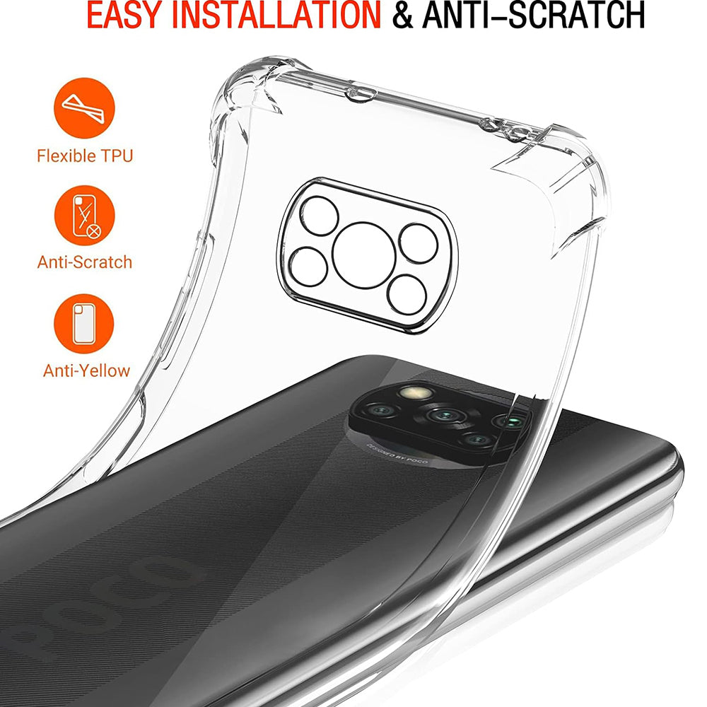 Coque pour Xiaomi Poco X3 Pro / X3 NFC / X3, Techsuit, Antichoc Claire, Transparente