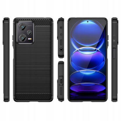 Coque pour Xiaomi Poco X5 / Note 12 5G, Techsuit, Carbone, Noire