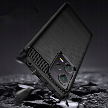 Coque pour Xiaomi Poco X5 / Note 12 5G, Techsuit, Carbone, Noire