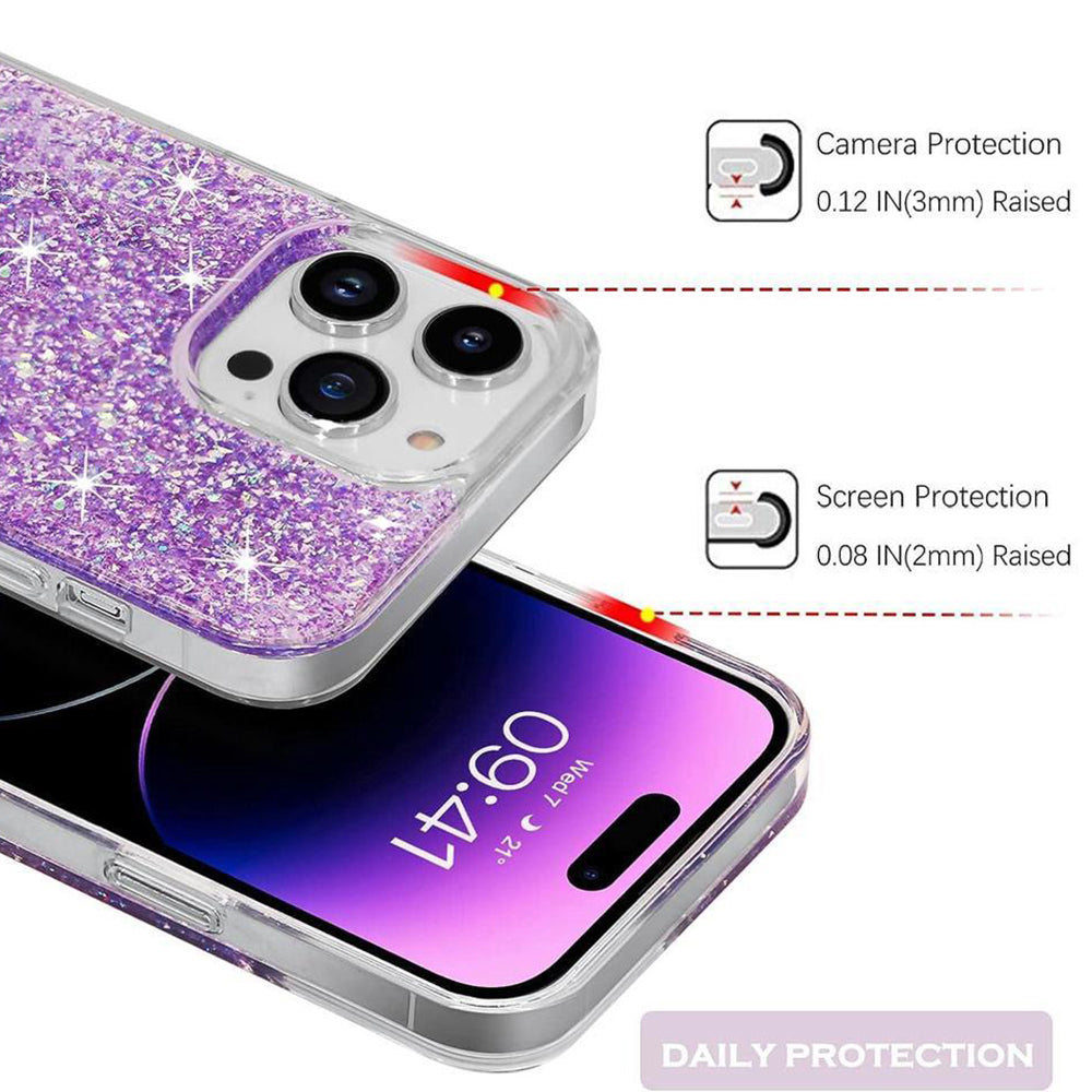Hülle für Xiaomi Poco X6 Pro, Techsuit, Glitzernd, Magenta