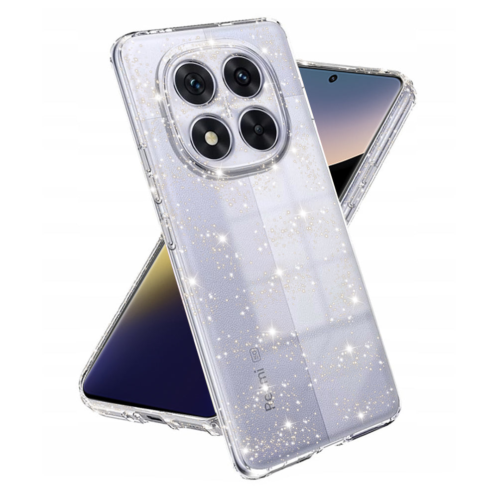 Coque pour Xiaomi Poco X7 / Note 14 Pro 5G, Techsuit, SparkleSkin, Transparente