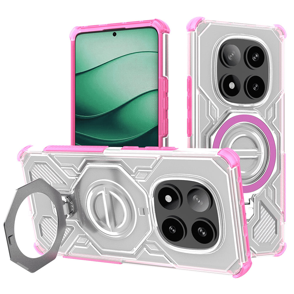 Hülle für Xiaomi Poco X7 / Redmi Note 14 Pro 5G, Techsuit, Carbon Shield Pro, Rosa