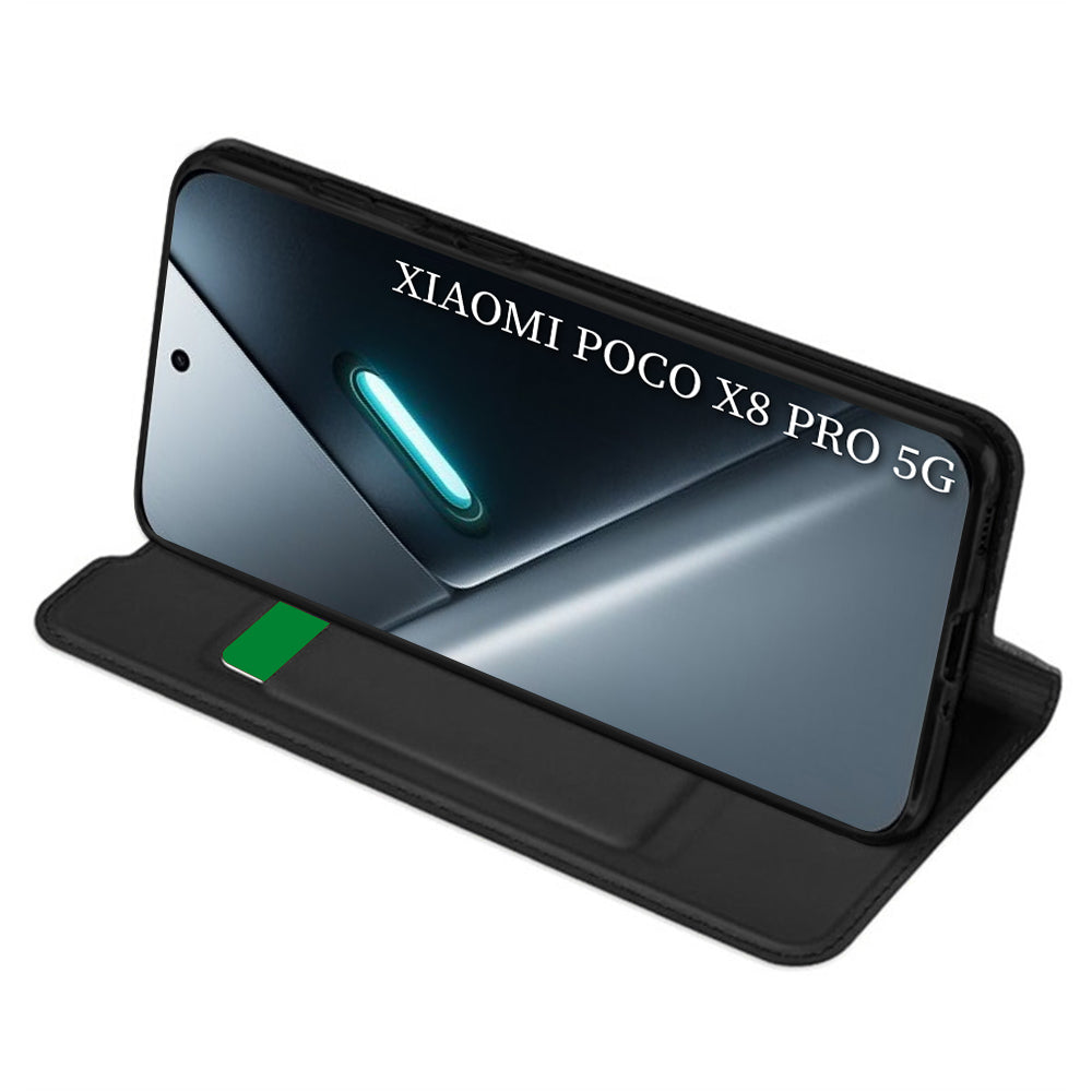 Case for Xiaomi Poco X8 Pro, Techsuit, Magskin Book, Black