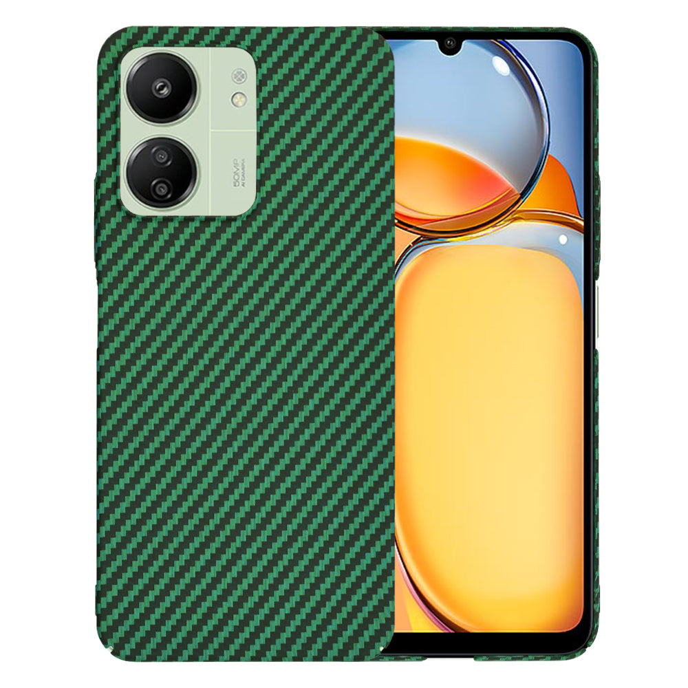 Coque pour Xiaomi Redmi 13C 5G / 13C / Poco C65, Techsuit, Carbonite FiberShell, Vert