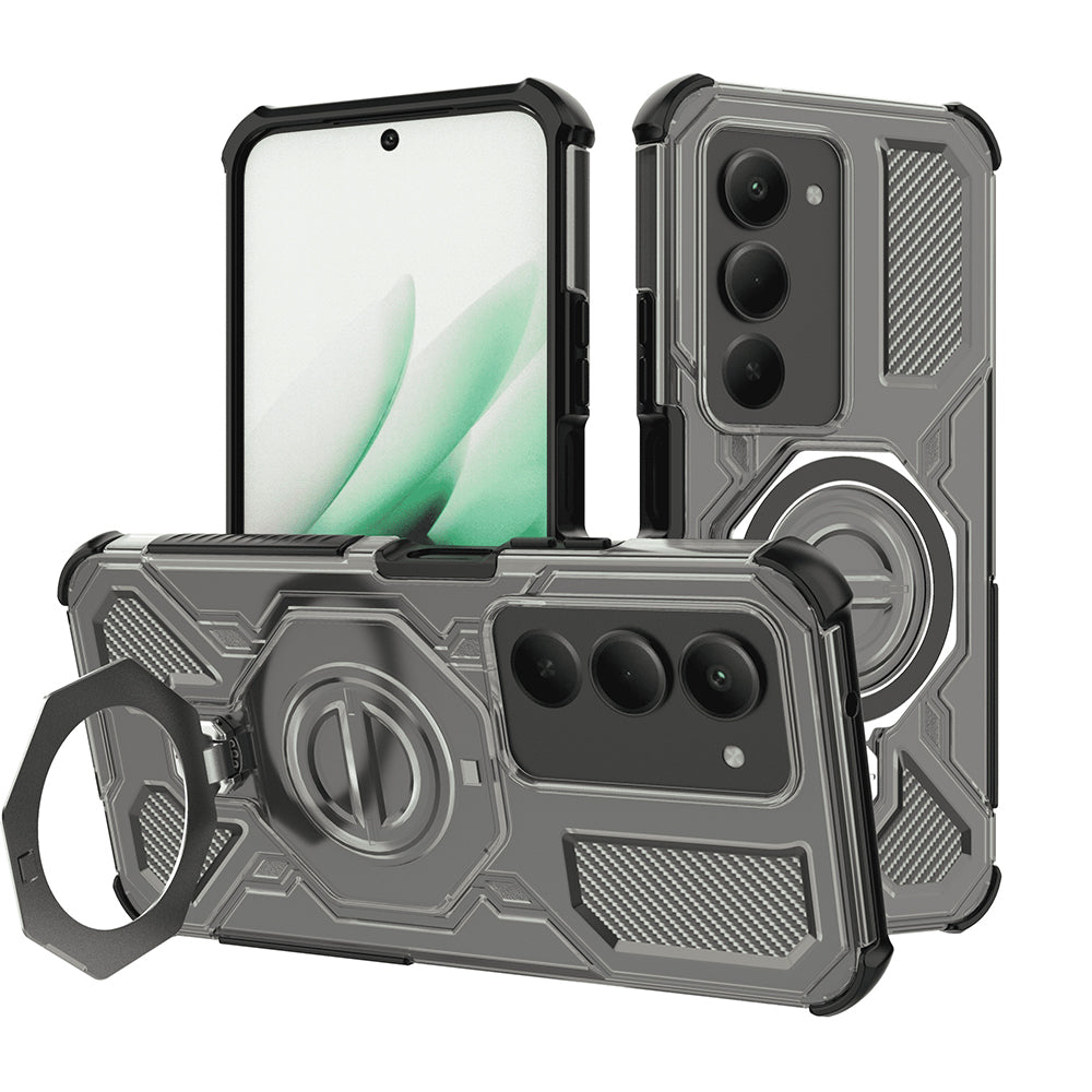 Hülle für Xiaomi Redmi 15 5G / 15 4G, Techsuit, Carbon Shield Pro, Off-Schwarz