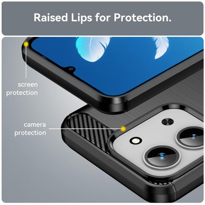 Coque pour Xiaomi Redmi 15C 5G / 15C 4G, Techsuit, Carbone, Noire