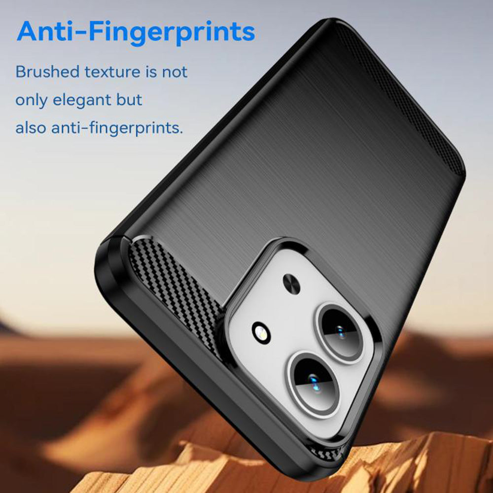 Coque pour Xiaomi Redmi 15C 5G / 15C 4G, Techsuit, Carbone, Noire