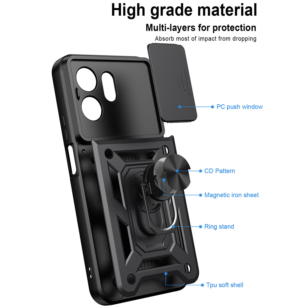Coque pour Xiaomi Redmi 17 5G / 17 4G, Techsuit, CamShield, Noire