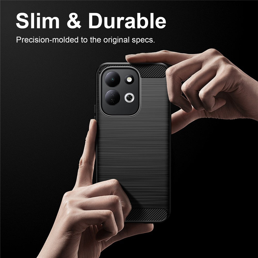 Coque pour Xiaomi Redmi 17 5G / 17 4G, Techsuit, Carbone, Noire