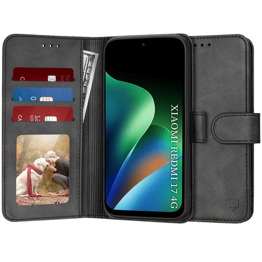 Coque pour Xiaomi Redmi 17 5G / 17 4G, Techsuit, Diary Book, Noire