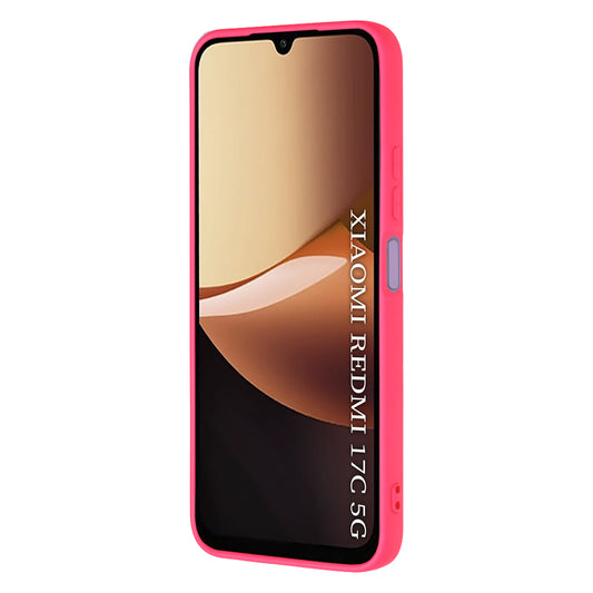 Hülle für Xiaomi Redmi 17C 5G, Techsuit, SoftFlex, Dunkelrosa