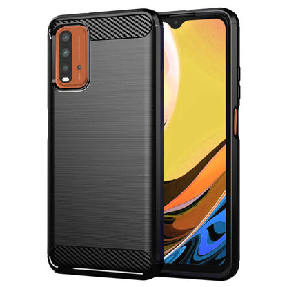 Hülle für Xiaomi Redmi 9 Power / 9T, Techsuit, Carbon, Schwarz