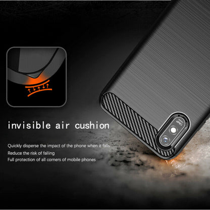 Coque pour Xiaomi Redmi 9AT / 9A, Techsuit, Carbone, Noire