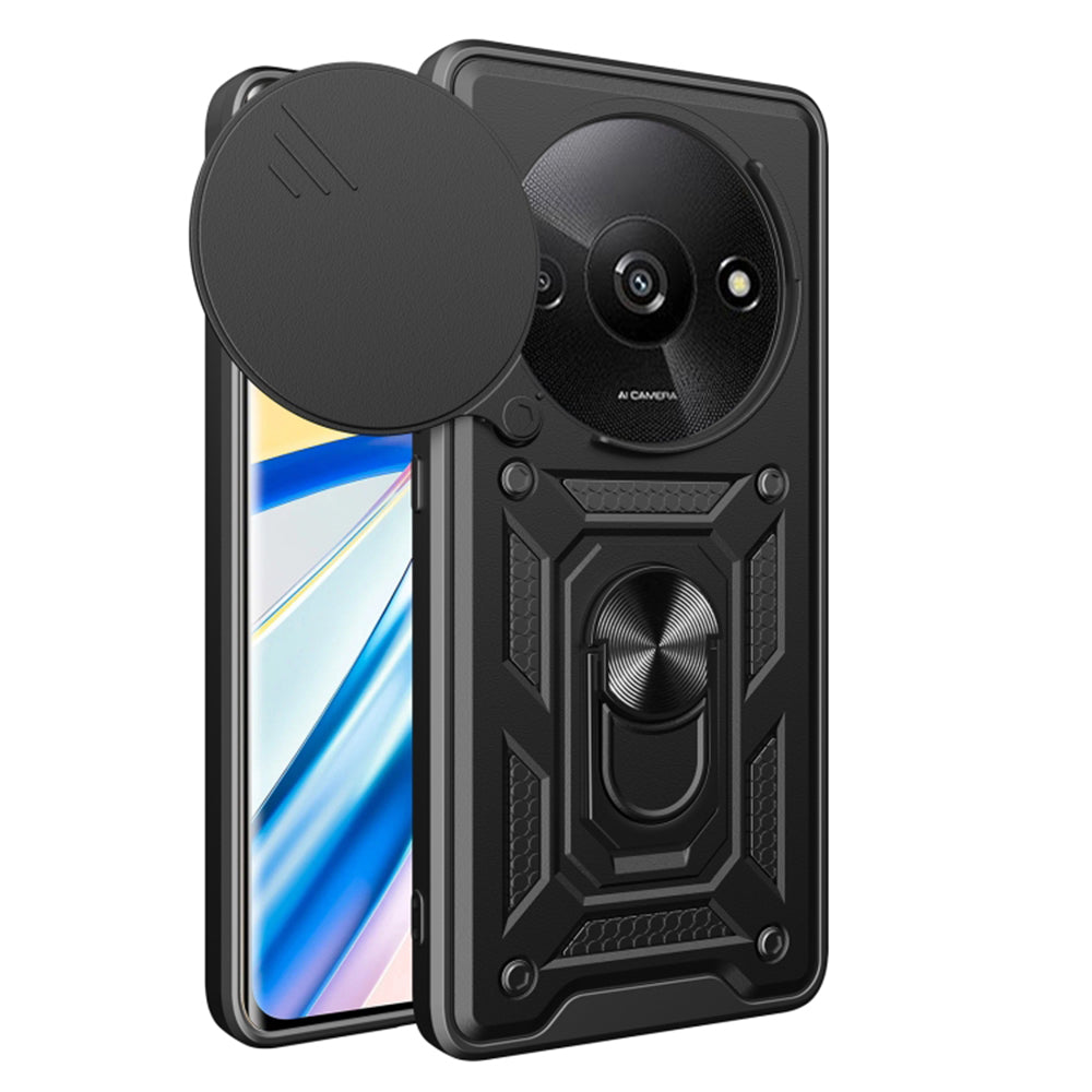 Coque pour Xiaomi Redmi A3x / A3, Techsuit, CamShield, Noire