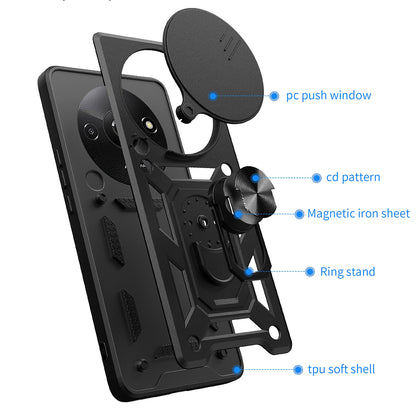 Coque pour Xiaomi Redmi A3x / A3, Techsuit, CamShield, Noire