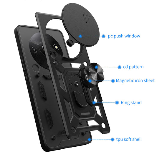 Case for Xiaomi Redmi A3x / A3, Techsuit, CamShield, Black
